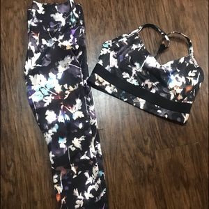 3 pieces. Nike leggings and 2 sports bra bundle